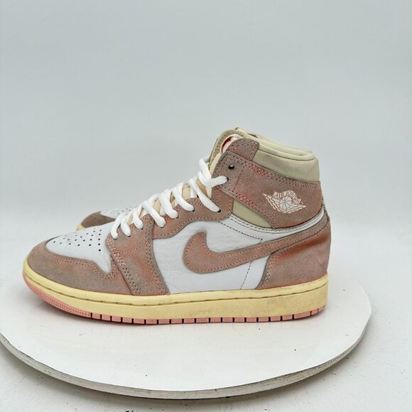 Nike Air Jordan 1 Retro High OG Women Size 6.5 FD2596-600 Washed Pink White Shoe - Picture 1 of 11